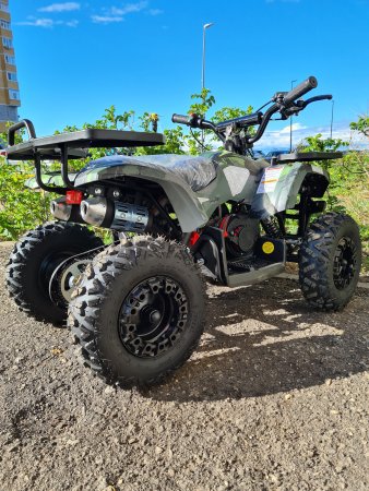 Детский бензиновый квадроцикл Motax Mini Grizlik X16 (ES) зеленый камуфляж