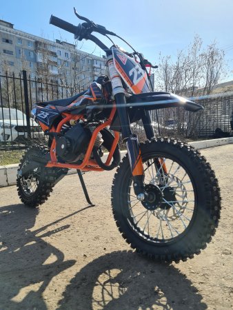 Питбайк Motax MiniCross 60 PS - 12/10 бело-оранжевый