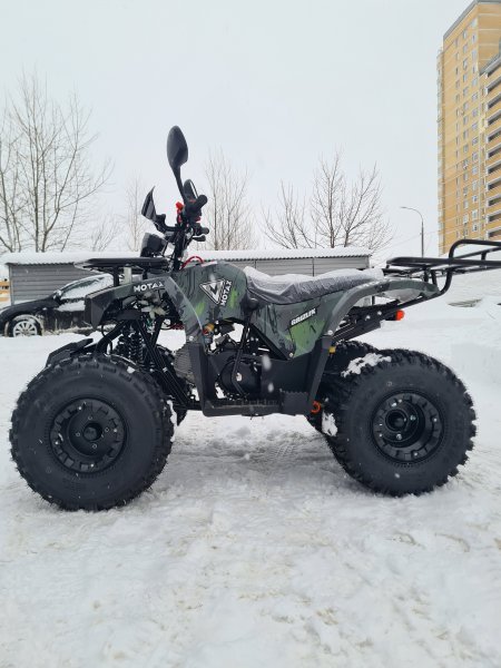 Детский бензиновый квадроцикл Motax ATV Grizlik Super Lux 125cc (AB) зеленый камуфляж