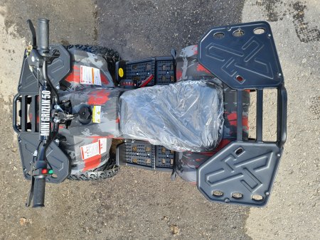 Детский бензиновый квадроцикл Motax Mini Grizlik X16 (ES,BW) красный камуфляж
