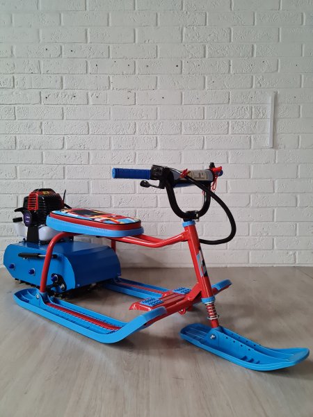 Детский бензиновый снегоход Snow Kids Compact синий
