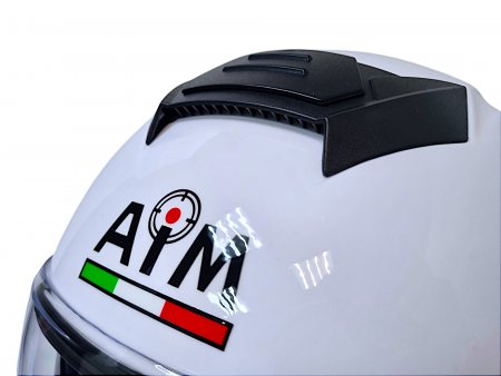 Кроссовый мотошлем Aim JK526 White Glossy