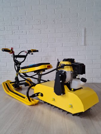 Детский бензиновый снегоход Snow Kids Lux желтый
