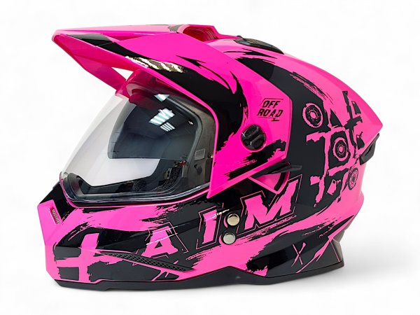Детский шлем Aim JK802Y Pink Black