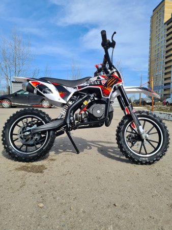Питбайк Motax MiniCross 50 PS - 10/10 бело красный