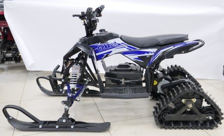 Детский электрический снегоход-квадроцикл Motax Gekkon Snow 1300W черно-синий