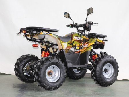 Детский электрический квадроцикл Green Camel Атакама T420 желтый камуфляж