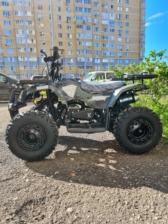 Детский бензиновый квадроцикл Motax Mini Grizlik X16 (ES) зеленый камуфляж
