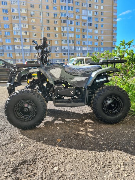 Детский бензиновый квадроцикл Motax Mini Grizlik X16 (ES) зеленый камуфляж