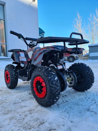 Детский электрический квадроцикл Motax Grizlik Mini E1000 красный камуфляж