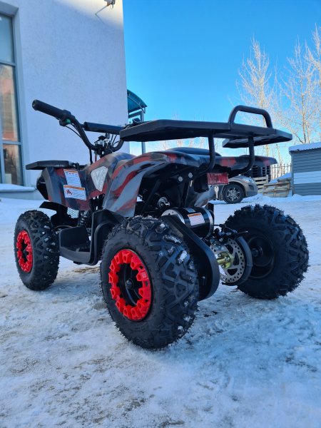 Детский электрический квадроцикл Motax Grizlik Mini E1000 красный камуфляж