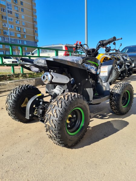 Детский бензиновый квадроцикл Motax Gekkon 90cc черно-зеленый