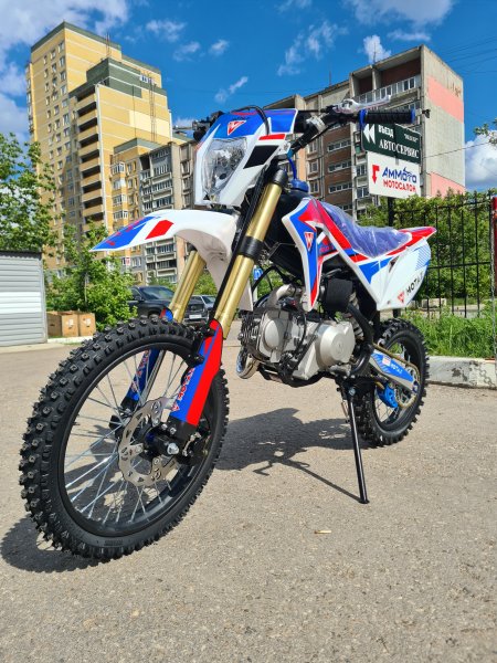 Питбайк Motax MX 125 - 17/14 бело-синий