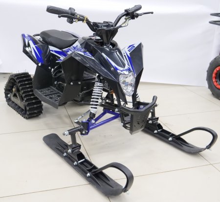 Детский электрический снегоход-квадроцикл Motax Gekkon Snow 1300W черно-синий