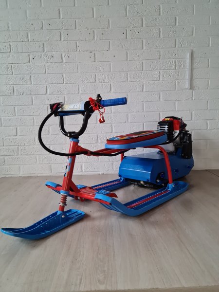 Детский бензиновый снегоход Snow Kids Compact синий