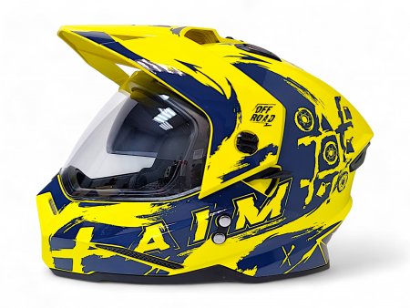 Детский шлем Aim JK802Y Yellow Blue