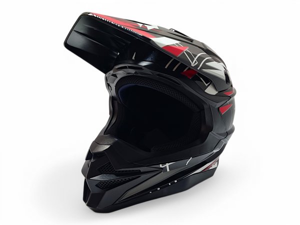 Кроссовый мотошлем Aim JK803S Red/Black