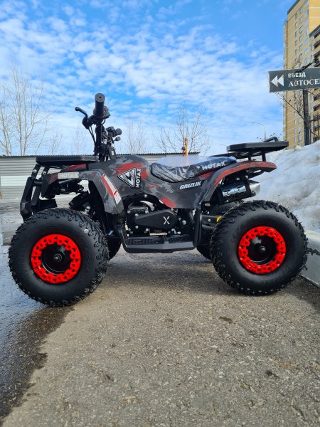 Детский бензиновый квадроцикл Motax Mini Grizlik X16 (ES,BW) красный камуфляж