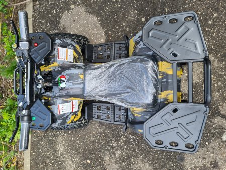 Детский электрический квадроцикл Motax Grizlik Mini E1000 BW желтый камуфляж