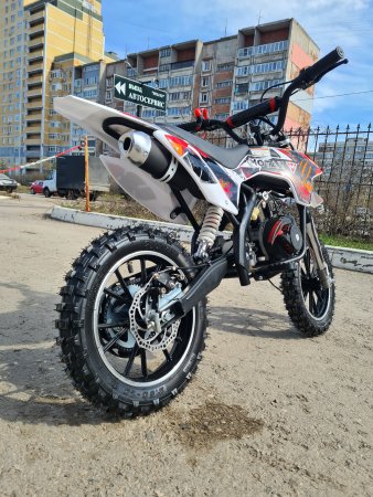 Питбайк Motax MiniCross 50 PS - 10/10 бело красный