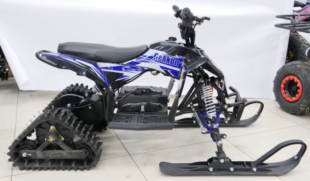 Детский электрический снегоход-квадроцикл Motax Gekkon Snow 1300W черно-синий