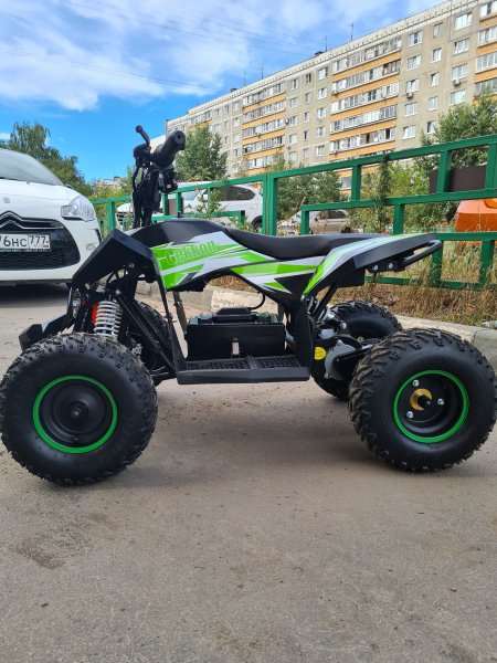 Детский электрический квадроцикл Motax Gekkon 1300W черно-зеленый