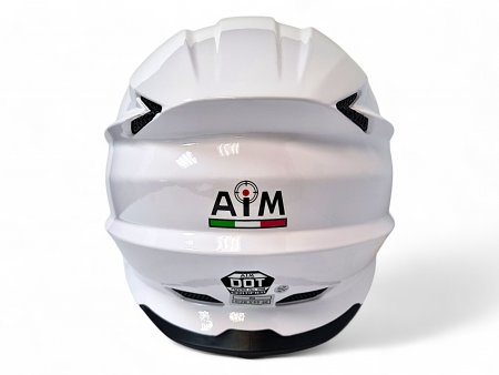 Кроссовый мотошлем AiM JK803 White Glossy