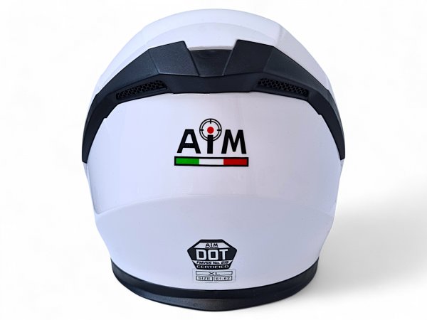 Кроссовый мотошлем Aim JK526 White Glossy