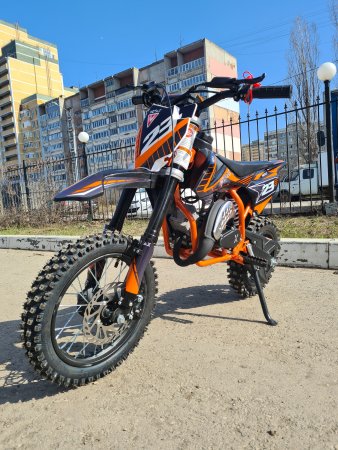 Питбайк Motax MiniCross 60 PS - 12/10 бело-оранжевый