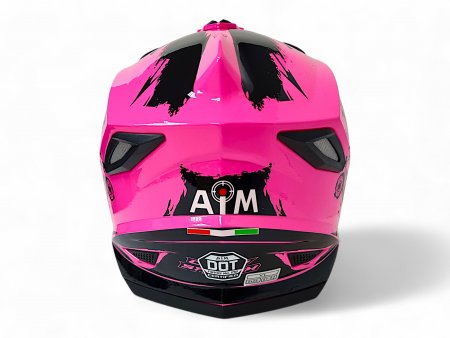 Детский шлем Aim JK802Y Pink Black