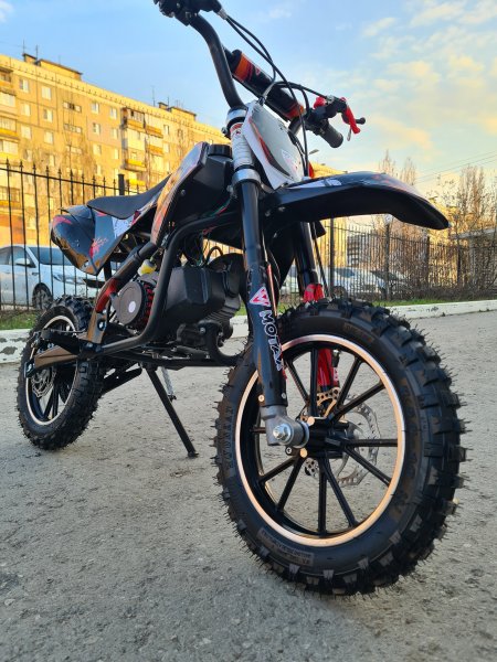 Питбайк Motax MiniCross 50 ES - 10/10 черно-красный