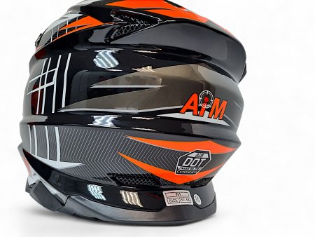 Кроссовый мотошлем Aim JK803S Orange/Black