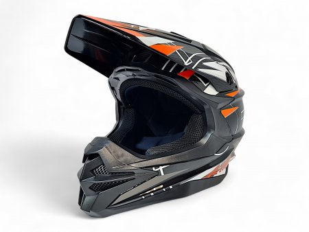 Кроссовый мотошлем Aim JK803S Orange/Black