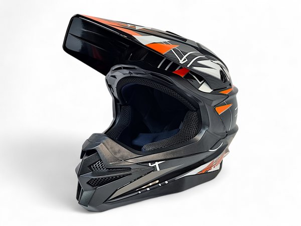 Кроссовый мотошлем Aim JK803S Orange/Black