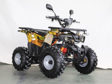 Детский электрический квадроцикл Green Camel Атакама T420 желтый камуфляж