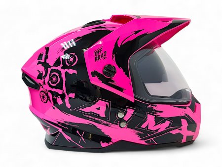 Детский шлем Aim JK802Y Pink Black
