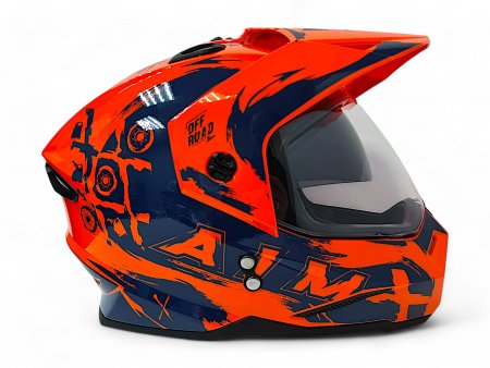 Детский шлем Aim JK802Y Orange Blue