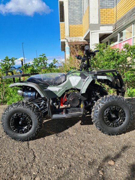 Детский бензиновый квадроцикл Motax Mini Grizlik X16 (ES) зеленый камуфляж