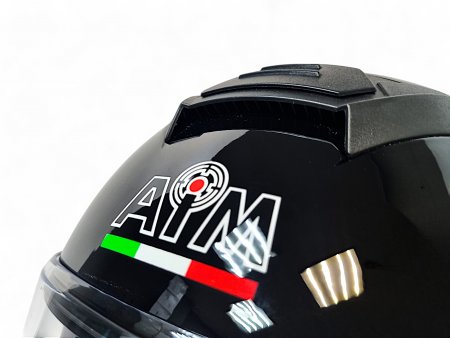 Кроссовый мотошлем Aim JK526 Black Glossy