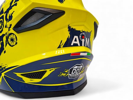 Детский шлем Aim JK802Y Yellow Blue